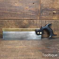 Rare Antique 12” Harrison Brothers & Howson Sheffield Brass Back Hand Saw - Refurbished