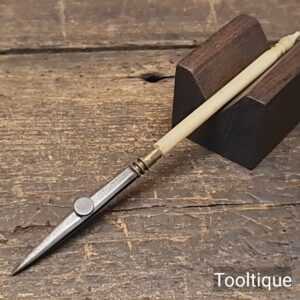 Antique Scientific Set Pen Silver Steel & Bone Handle - Good Condition