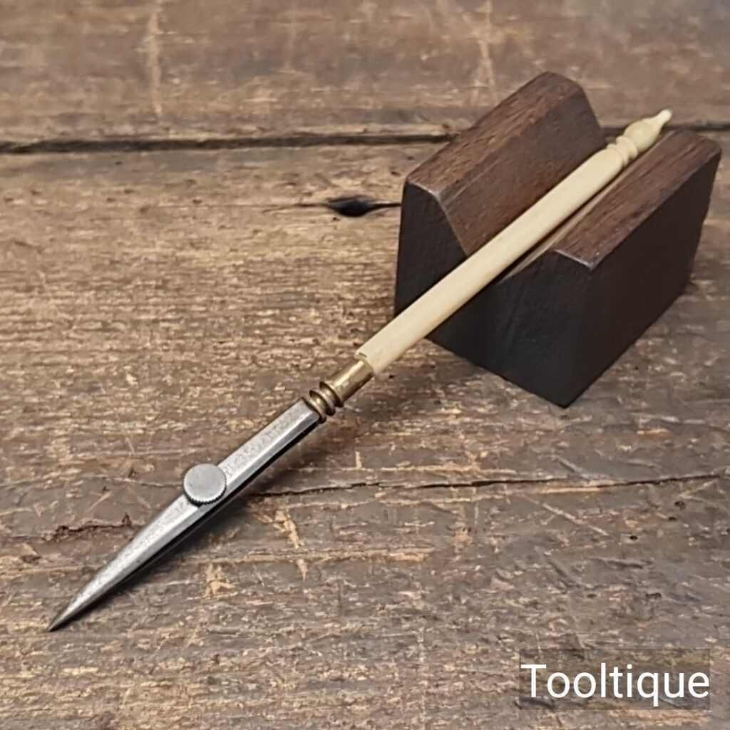 Antique Scientific Set Pen Silver Steel & Bone Handle - Good Condition