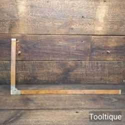 Vintage Boxwood & Brass Tailor’s Folding Square Rule - Fair Condition