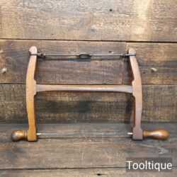 Vintage 12” Beechwood Bowsaw with Steel Stretcher - Sharpened