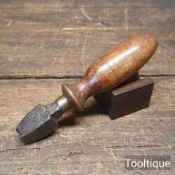 Vintage Heavy Duty Leatherworking Double Seating Iron - Good Condition