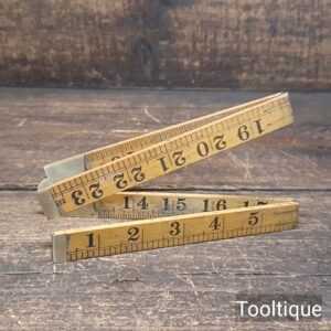 Vintage Rabone England Boxwood & Brass No: 1167 Folding Rule - Good Condition