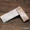 Vintage 4 ½” Mahogany & Brass Carpenters Set Square - Refurbished For Use