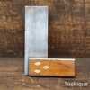 Vintage 4 ½” Mahogany & Brass Carpenters Set Square - Refurbished For Use