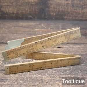 Vintage Rabone Boxwood & Brass No: 1380 Folding Rule - Good Condition