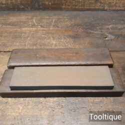 Vintage 8” Norton Combination Oil Stone in Wooden Box - Good Condition