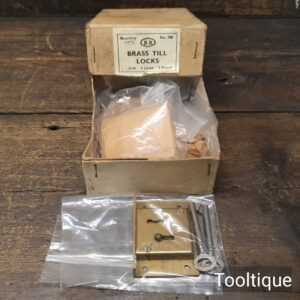 Vintage B.B No: 748 Brass 2 Lever Till Lock with 2 No: Keys - Unused Condition