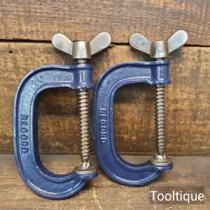 Vintage Pair of Record 3” Carpenters G Cramps - Refurbished Ready To Use