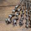 Vintage Selection 10 No: Irwin USA Pattern Carpenters Brace Auger Bits -Refurbished