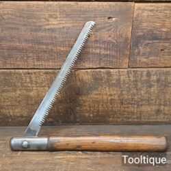 Antique Folding Vine Pruning Saw Ashwood Handle - Sharpened For Use