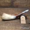 Antique Natural Bovine Hunting Horn with Fluted Edge & Silver Fittings