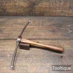 Unusual Vintage Long Reach Round Pein Panel Beaters Hammer - Refurbished