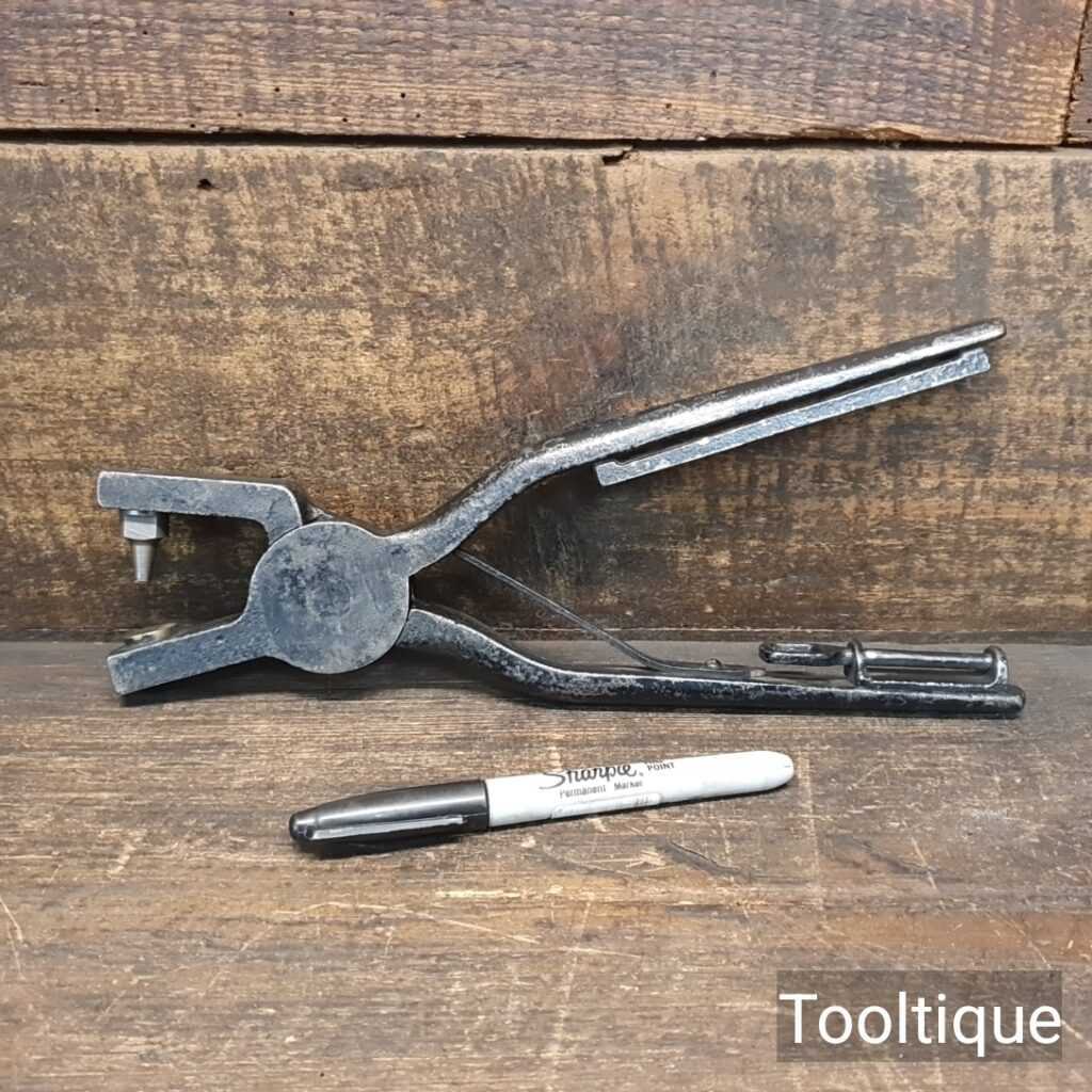 Vintage Heavy Duty Leatherworking Hole Punch Stamped Ministry Broad Arrow