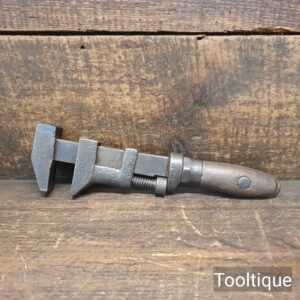 Vintage 10” F Wrench with Wooden Handle - Good/Fair Condition Vintage 10” F Wrench with Wooden Handle - Good/Fair Condition