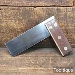 Vintage 6” Carpenters Rosewood & Brass Square - Refurbished Ready To Use