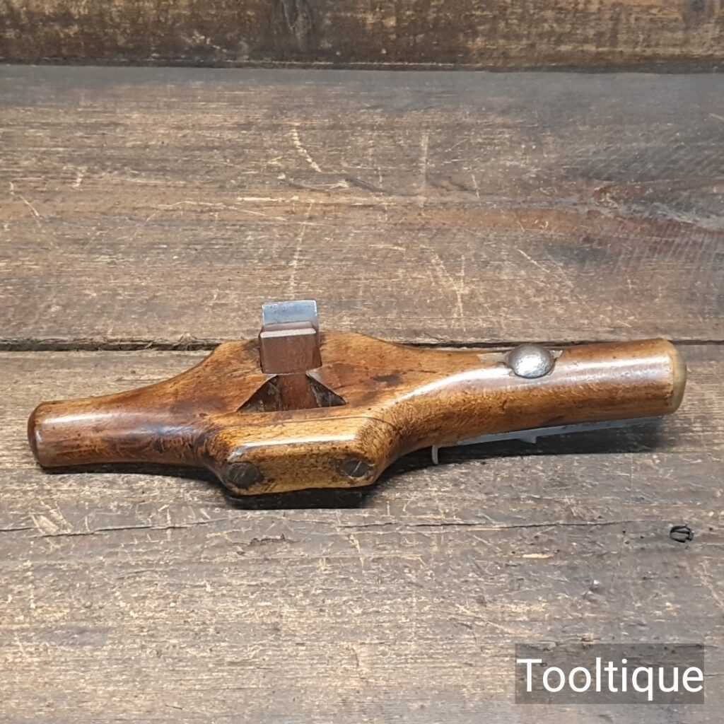 Antique Coachmakers Beechwood Scratching Stock Metal Guide - Good Condition