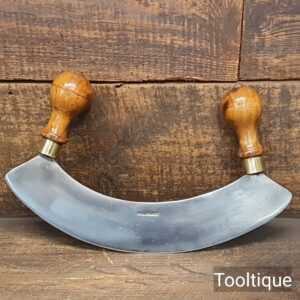 Antique French Kitchenalia High Carbon Steel Mezzaluna Herb Cutter - Sharpened