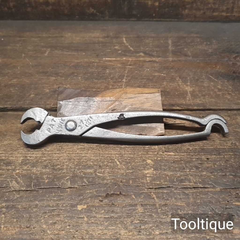 Unusual Antique Patented Cast Steel Bull Ring Pliers - Good Condition
