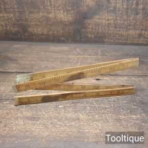 Vintage 24” Rabone No: 2550 Boxwood & Brass 4-fold Imperial Rule Vintage 24” Rabone No: 2550 Boxwood & Brass 4-fold Imperial Rule