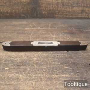 Vintage Ornate 9” Rosewood & Brass Spirit Level Clear Bubble - Refurbished Vintage Ornate 9” Rosewood & Brass Spirit Level Clear Bubble - Refurbished