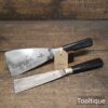 2 Vintage I. Sorby & Marples & Sons Ebony & Brass Scrapers - Refurbished