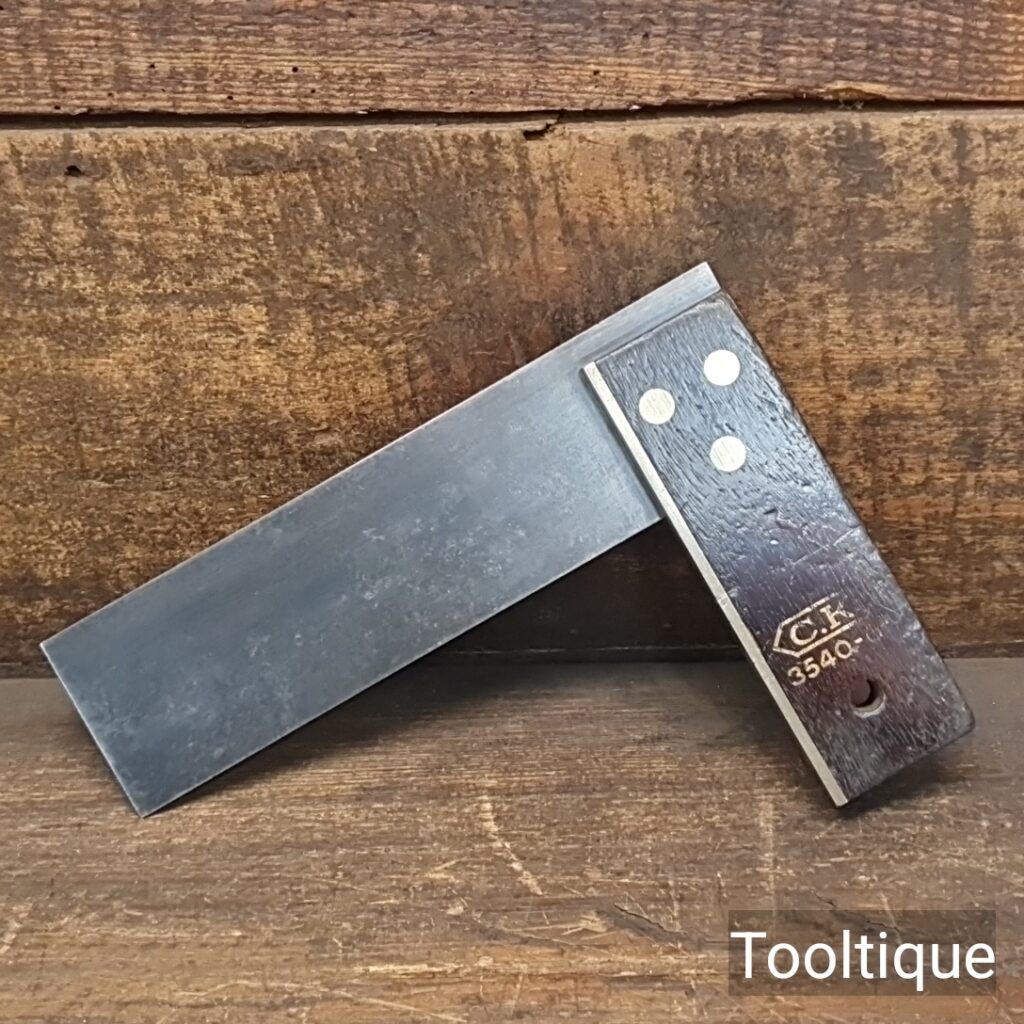 Vintage CK Germany 6” Rosewood & Brass Carpenters Square - Refurbished