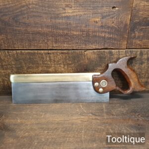 Vintage 12” Henry Disston Philadelphia 13 Tpi Brass Back Tenon Saw - Fully Refurbished