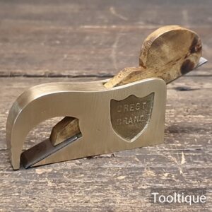 Small Vintage ½” Wide Brass Bullnose Plane by Crest - Refurbished Ready To Use Small Vintage ½” Wide Brass Bullnose Plane by Crest - Refurbished Ready To Use