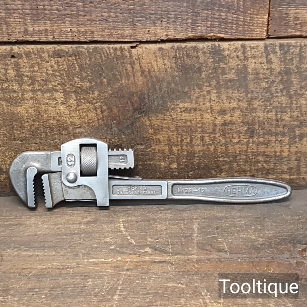 Vintage 12” Herma of Germany No: 29 Stilson Pipe Wrench - Good Condition