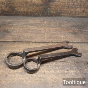 2 No: Antique Coach Spanner Cart Wheel Wrenches - Good/Fair Condition