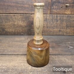 Bespoke Wood-Turned Reclaimed Old Lignum Vitae Mallet - Ash Handle