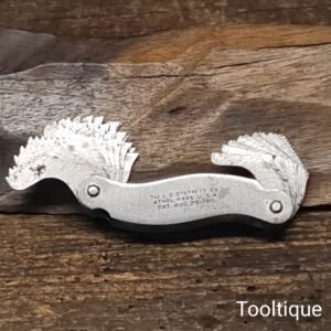 Antique L.S Starrett Co. Engineers No: 473 Thread Gauge Pat Dated Aug, 29-1911