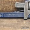 Vintage Record Tools England 18” Stillson Pipe Wrench - Refurbished For Use