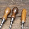 3 No: Vintage Paint Scrapers Beechwood Handles - Refurbished Ready To Use