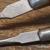 2 No: Vintage Small Cabinetmakers 3/16” + ¼” Flat End Screwdrivers - Refurbished