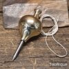 Vintage 4” Brass Steel Tipped Plumb Bob - Refurbished Ready To Use