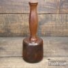 Bespoke Wood-Turned Reclaimed Old Lignum Vitae Mallet - Yew Handle