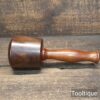 Bespoke Wood-Turned Reclaimed Old Lignum Vitae Mallet - Yew Handle