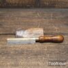 Vintage 4 ¼” Long Brass Back Gents 21 Tpi Saw Beech Handle - Refurbished For Use