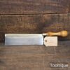Vintage 8” Long Brass Back Gents 14 Tpi Saw Beech Handle - Refurbished For Use