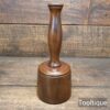 Bespoke Wood-Turned Reclaimed Old Lignum Vitae Mallet - Iroko Handle