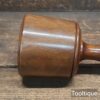 Bespoke Wood-Turned Reclaimed Old Lignum Vitae Mallet - Iroko Handle
