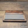 Vintage 6”x2” Medium Grit Carborundum Oil Stone in Pine Box - Lapped Flat