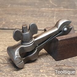 Vintage Cast Steel Sprung Loaded Hand Vice with 1 1/8” Jaw - Good Condition