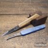 2 No: Vintage Veteran Brand Whittling Knives Composite Handles - Sharpened