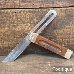 Vintage 9” Carpenters Rosewood & Brass Sliding Bevel - Refurbished Ready To Use