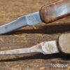2 No: Vintage Veteran Brand Whittling Knives Composite Handles - Sharpened