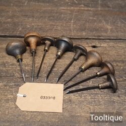 Vintage Selection of 8 No: Gravers Tools - Sharpened Ready For Use