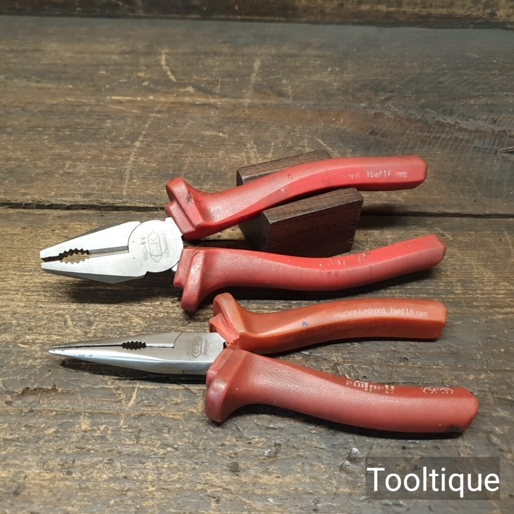 2 No: Vintage CK of Germany Redline Pliers - Good Condition